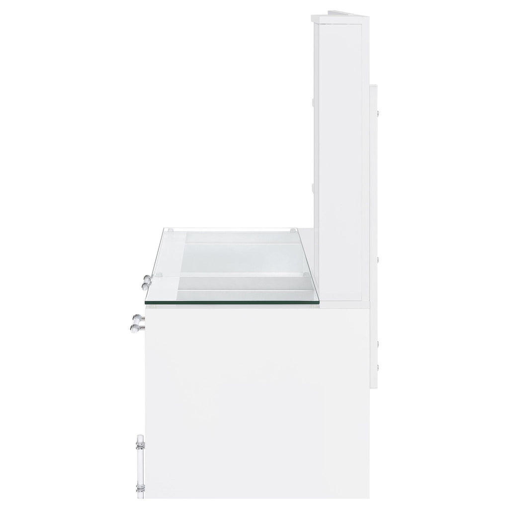 Kerr - 2 Drawer Makeup Vanity Table With Mirror And Stool