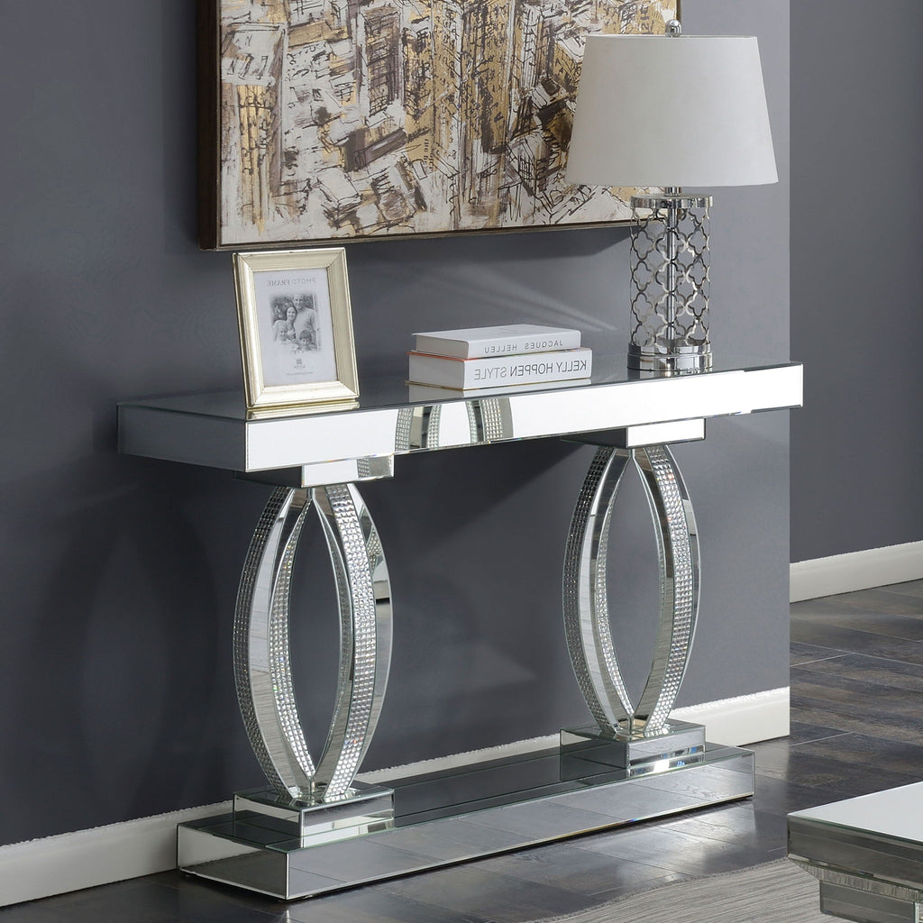 Drea - Entryway Sofa Console Table - Silver