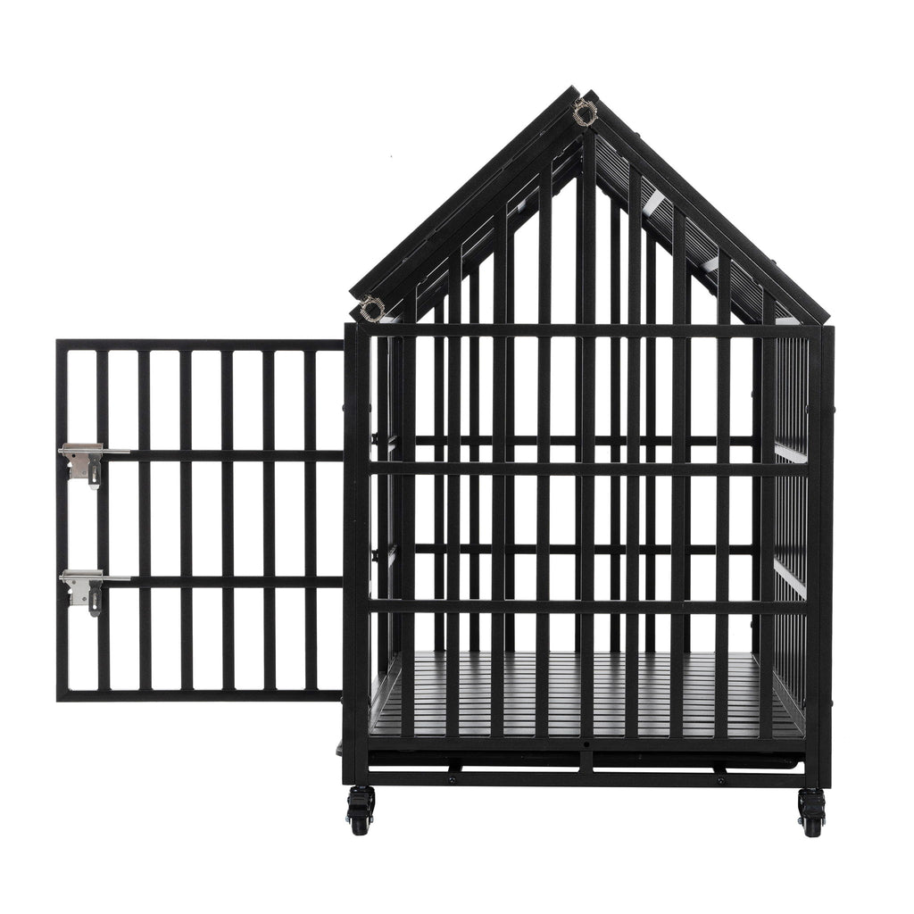 Heavy Duty Dog Crate Lockable Wheels