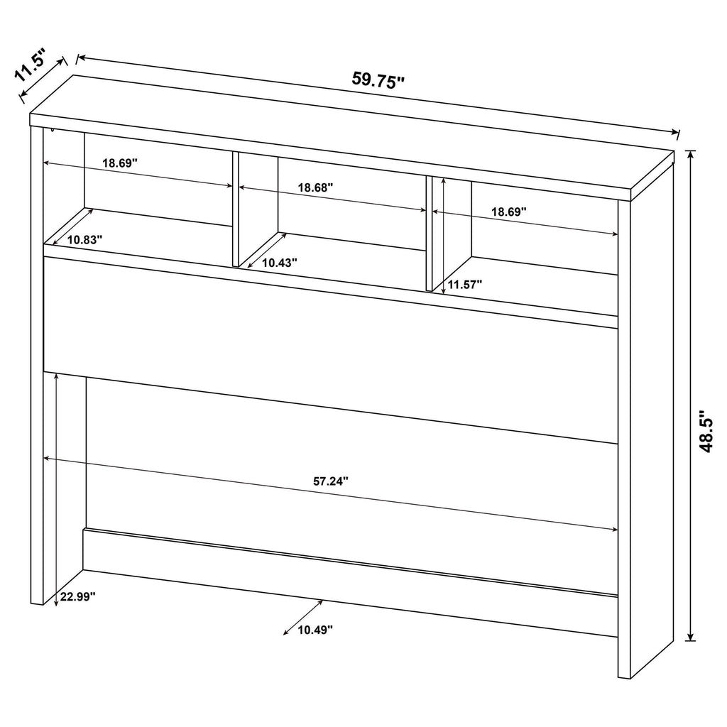 Geary - 3 Piece Bedroom Set With Bookcase Headboard