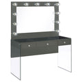 Katelyne - 3 Drawer Vanity Set With Mirror - Gray