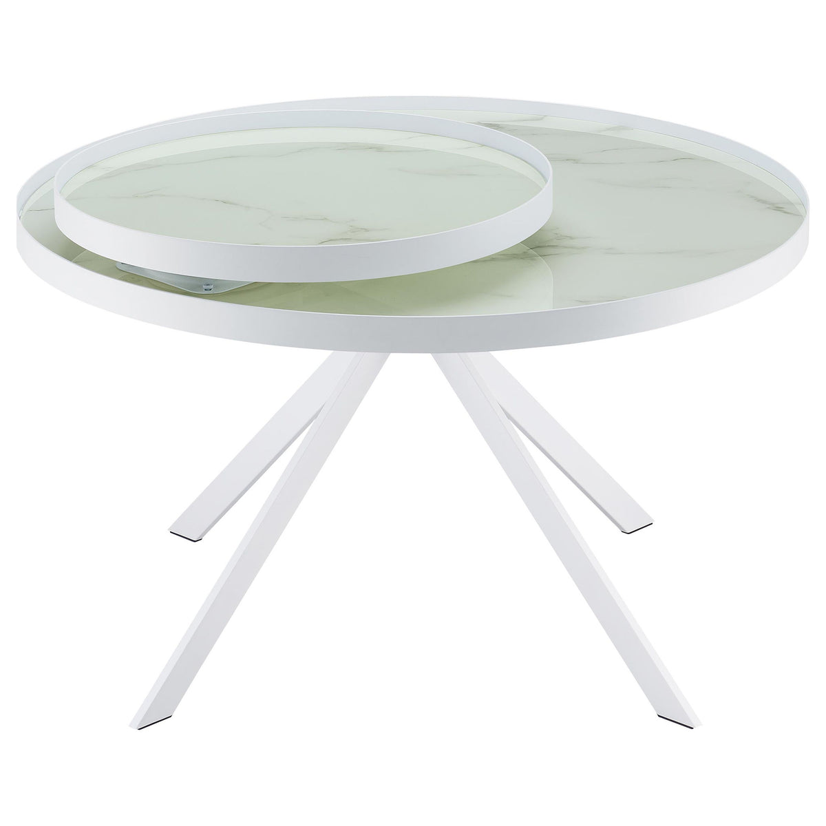 Shayne - Round Top Coffee Table With 2 Tier Design