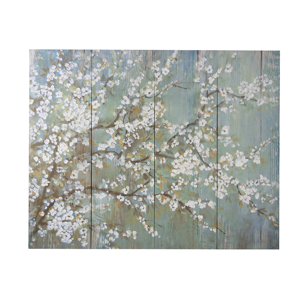 Saison Cherry Blossom Canvas Print, Wall Decor For Living Room (Set of 4) - Multicolor