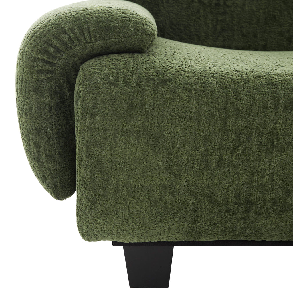 3 Seater Sofa Couch With Curved Armrests