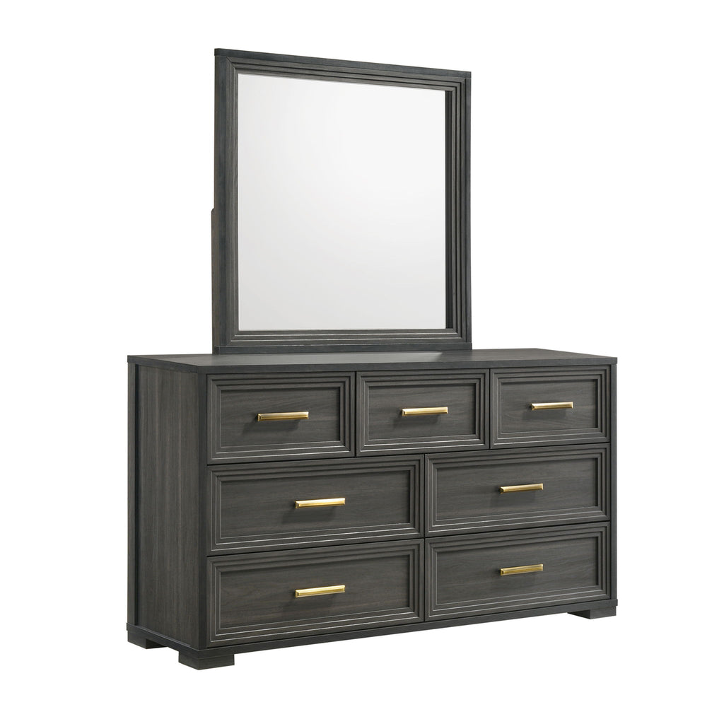 Colorado - Square Mirror (Dresser Not Included) - Charcoal