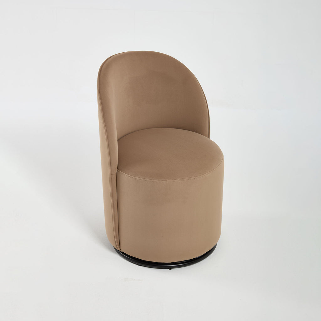 360 Degree Swivel Armless Dining Barrel Chair