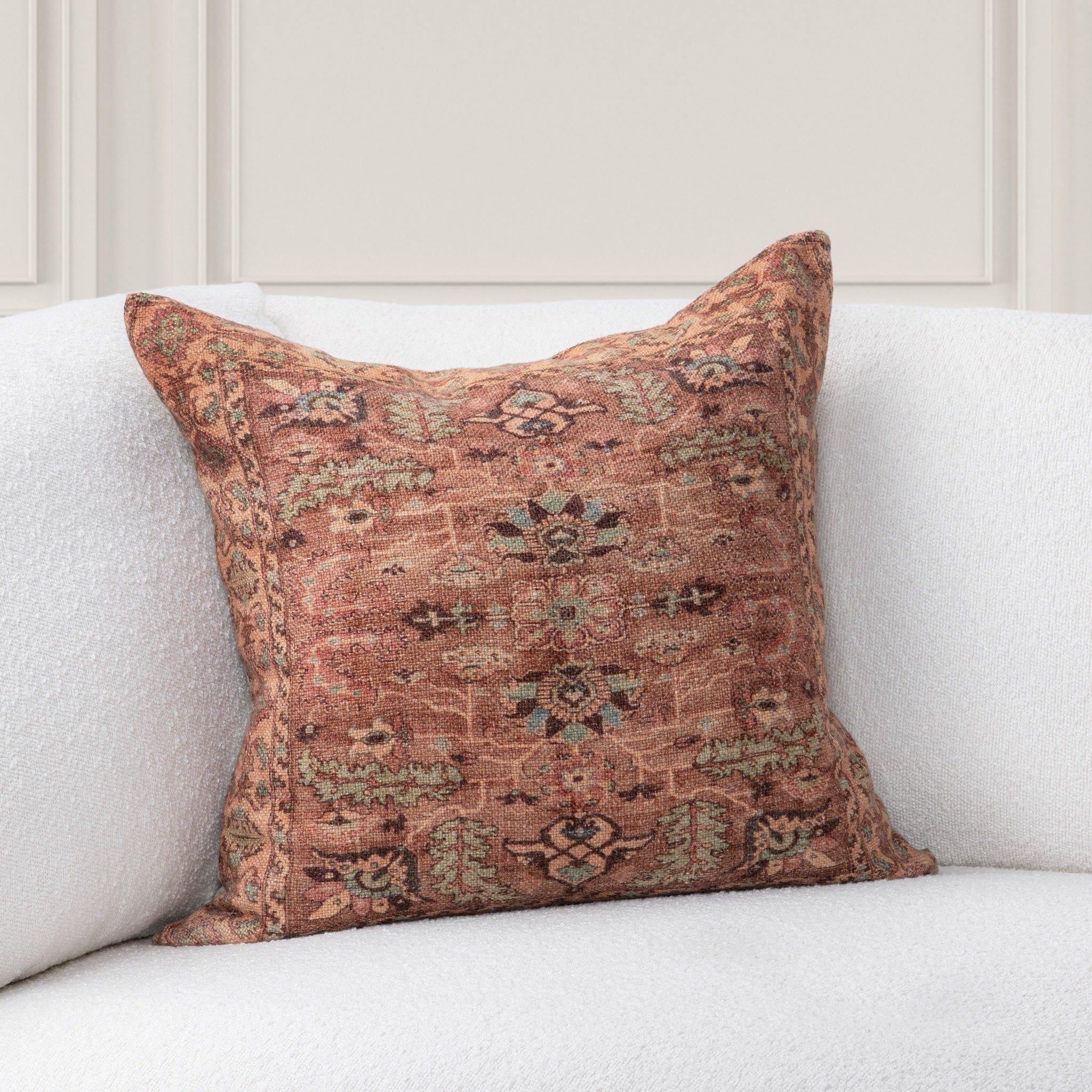Medley - 22" x 22" Pillow - Multi / Olive Green