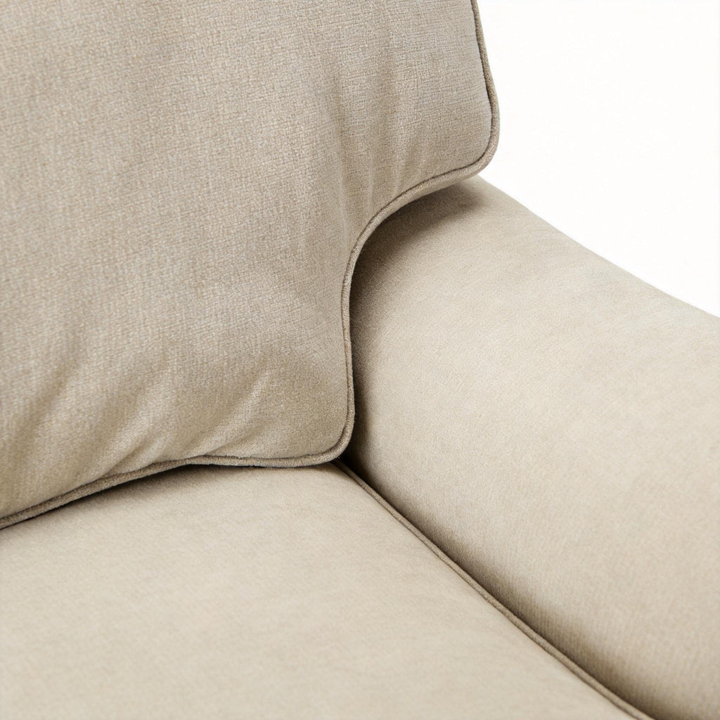 Loveseat Sofa, Upholstered Small Couch For Living Room - Cream Beige
