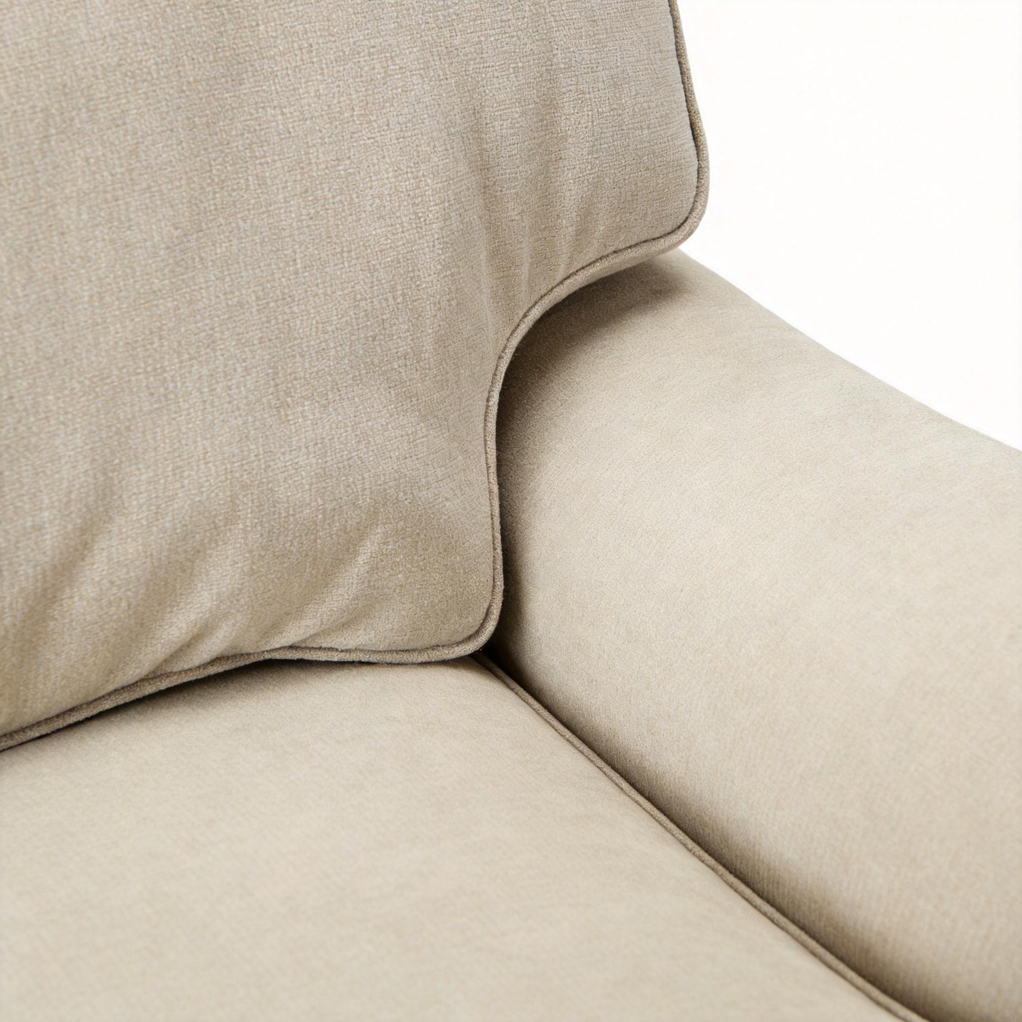 Loveseat Sofa, Upholstered Small Couch For Living Room - Cream Beige