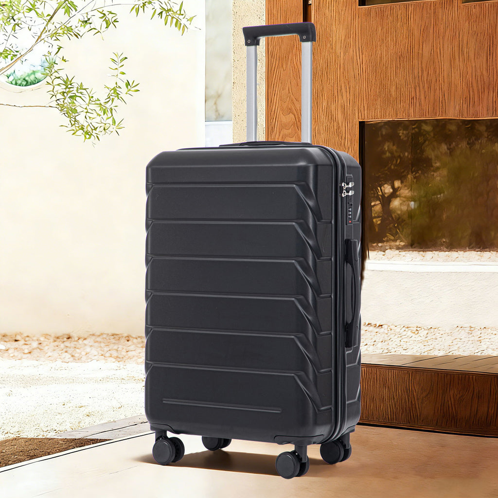 Hard Shell Luggage With Scratch Resistant Surface, 4 Wheels, Combination Lock & Side Hooks