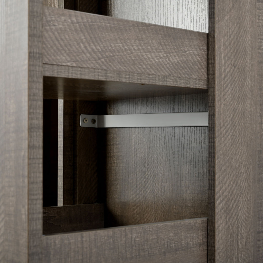Large Kitchen Pantry Storage Cabinet Cupboard With Pull Out Side Cabinet
