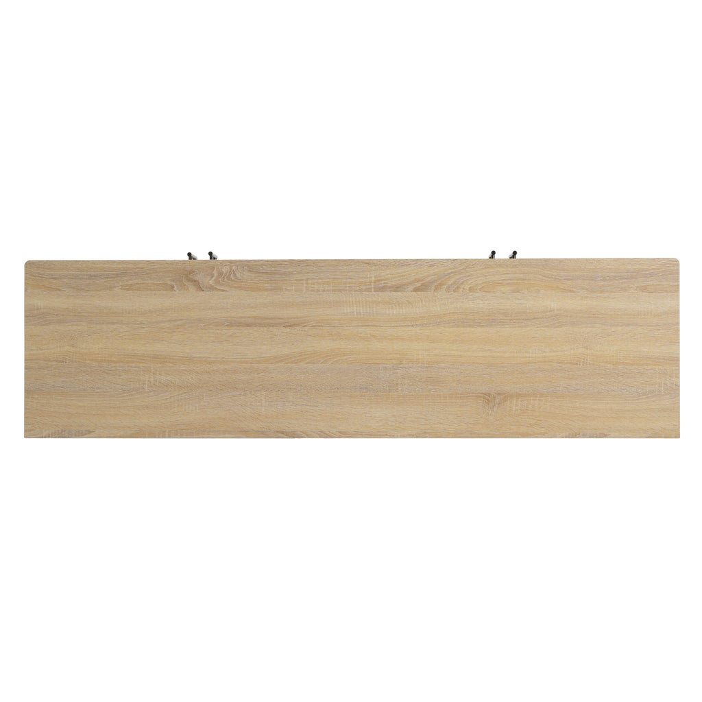 4 Door TV Cabinet, 2 Storage Spaces, Adjustable Shelves