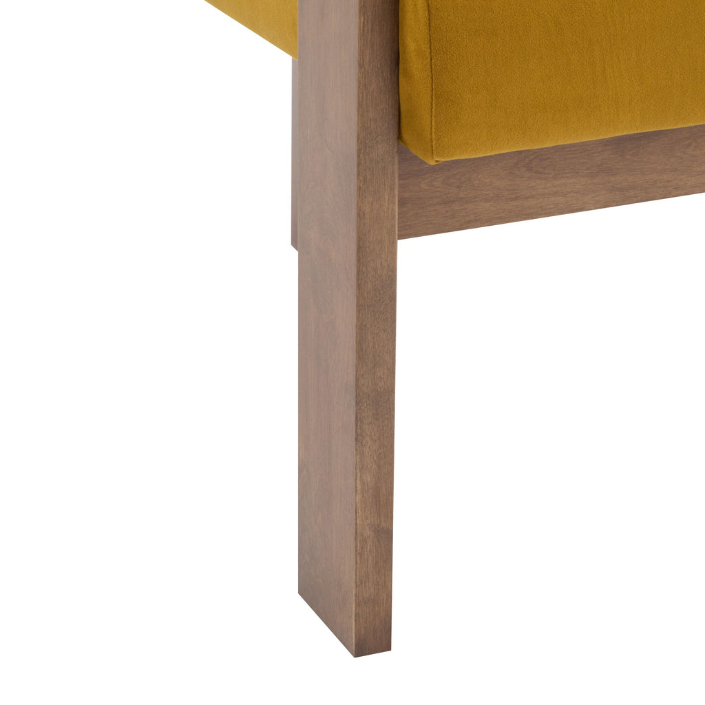 Modern Upholstered Round Arm Accent Chair With Upholstery