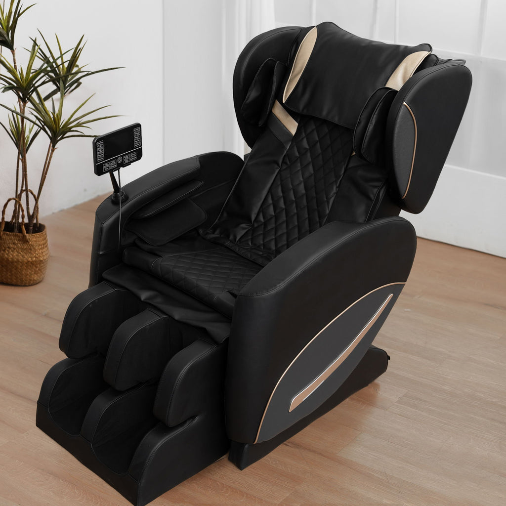 Zero Gravity Massage Chair Recliner With 10 Massage Heads And Full-Body Air Pressure - Black