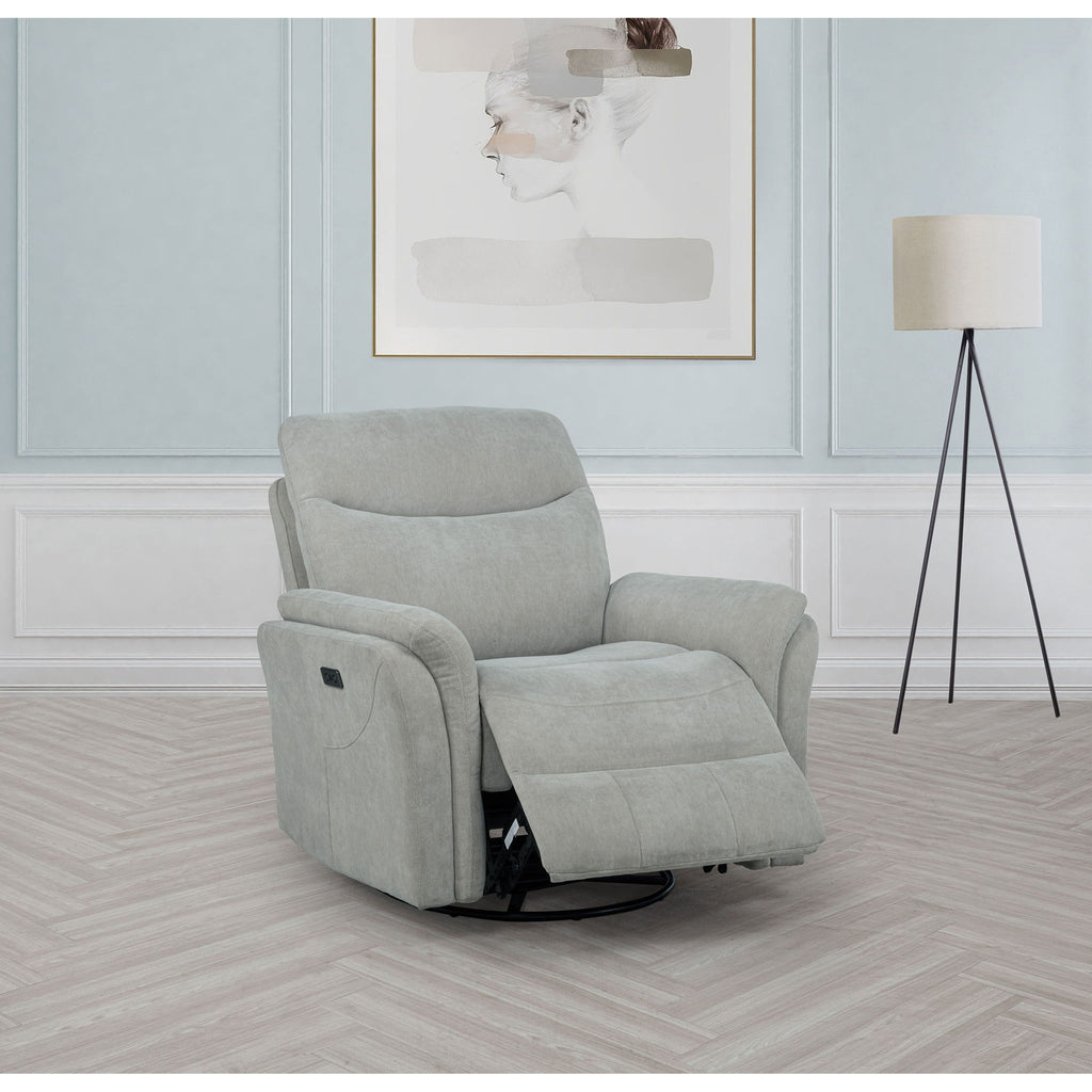 Beacon - Power Swivel Recliner With USB Charging And Adjustable Recline