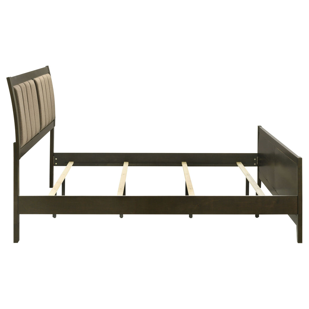 Clement - Panel Bed With Vertical Channel Tufting