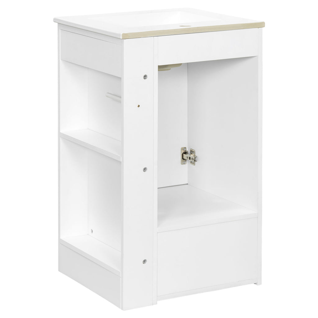 Modern Freestanding Bathroom Vanity With Sink, Soft-Close Drawer, Towel Bar