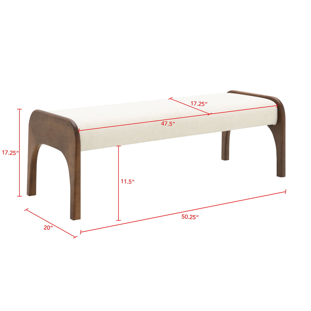 Modern Upholstered Long Bench For Kitchen
