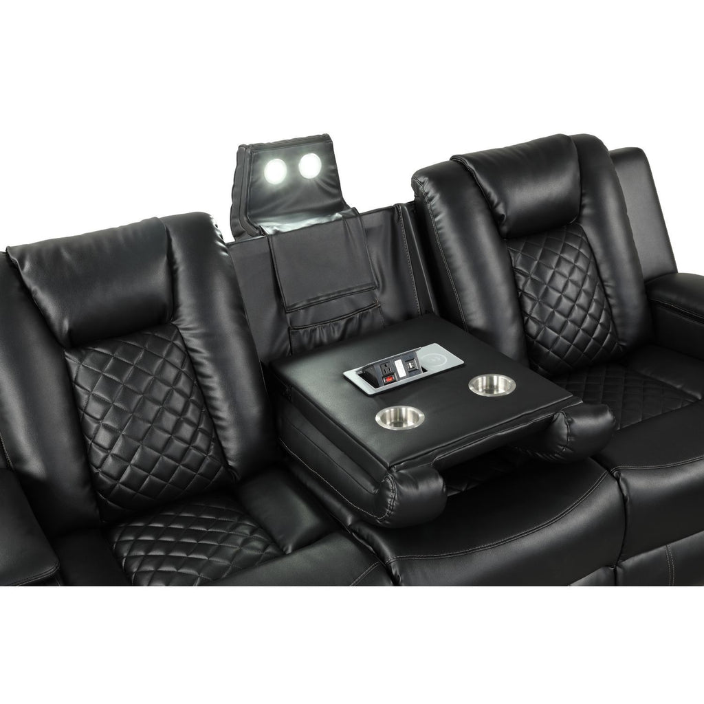 Benz - LED & Power Recliner With Adjustable Headrests And Ambient LED Lighting
