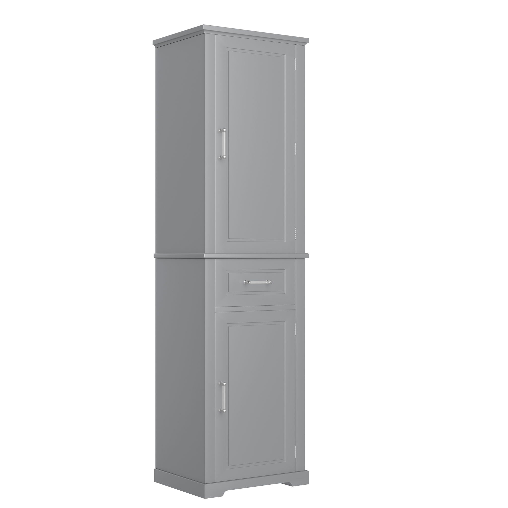 Tall Freestanding Bathroom Storage Cabinet With Adjustable Shelf, 2 Door Design