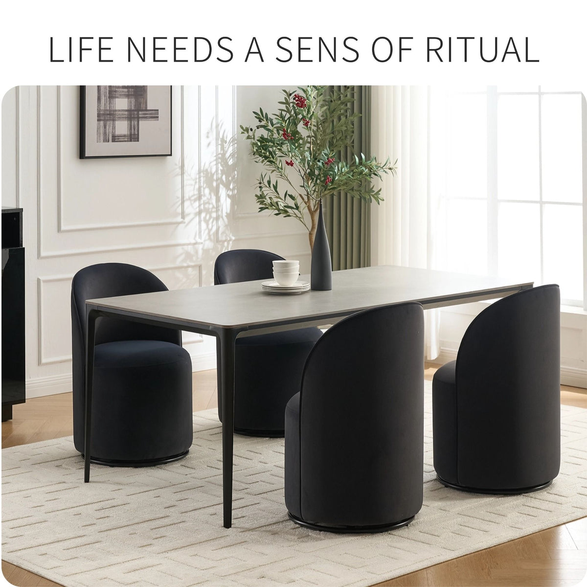360 Degree Swivel Armless Dining Barrel Chair