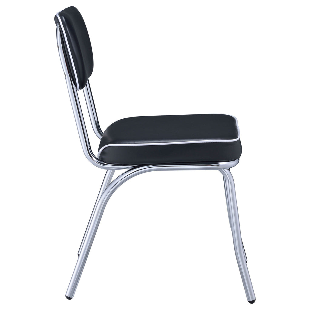 Open Back Upholstered Side Chairs (Set of 2)