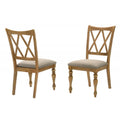 Dining Chair, Double X Back Kitchen Chairs (Set of 2) - Brown