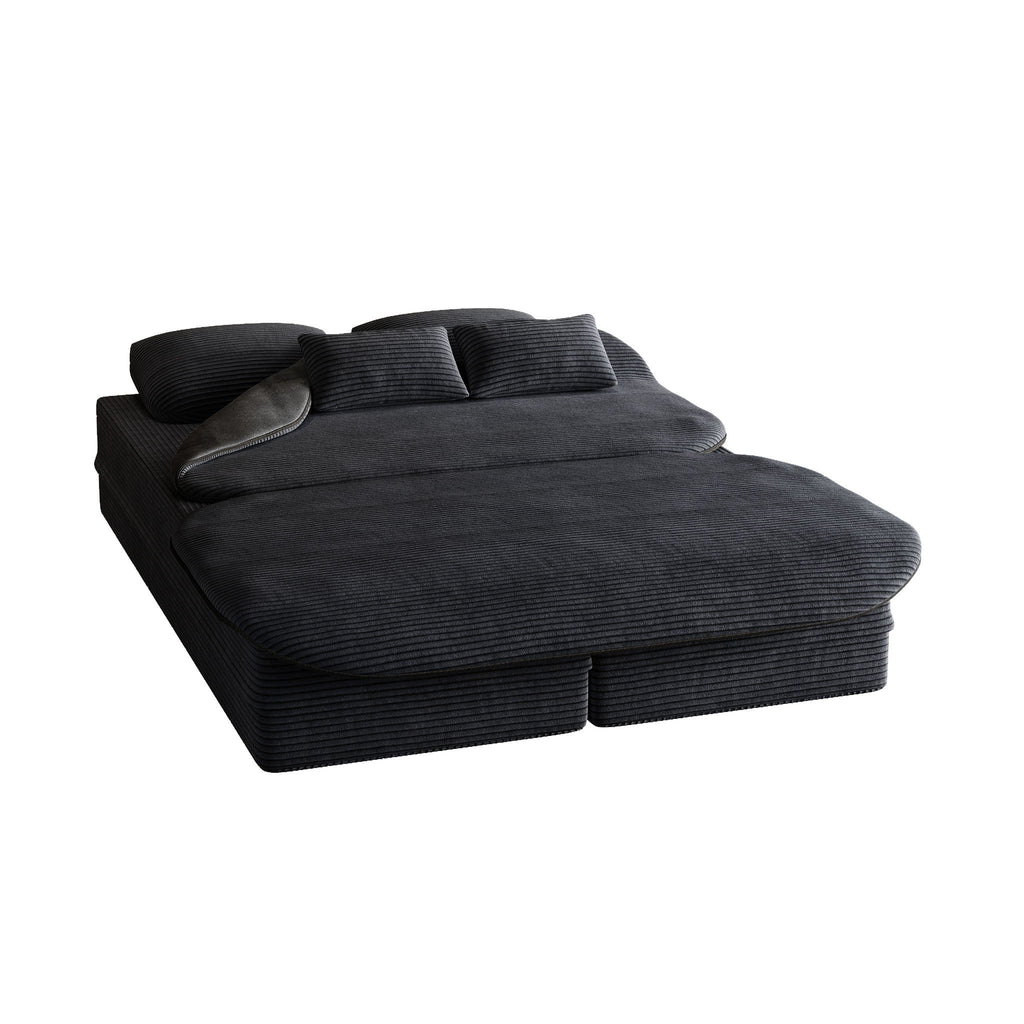 2 In 1 Foldable Sofa Bed With Multi Functional Blanket