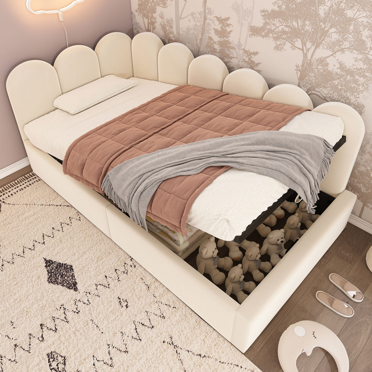 Upholstered Daybed With Hydraulic Storage
