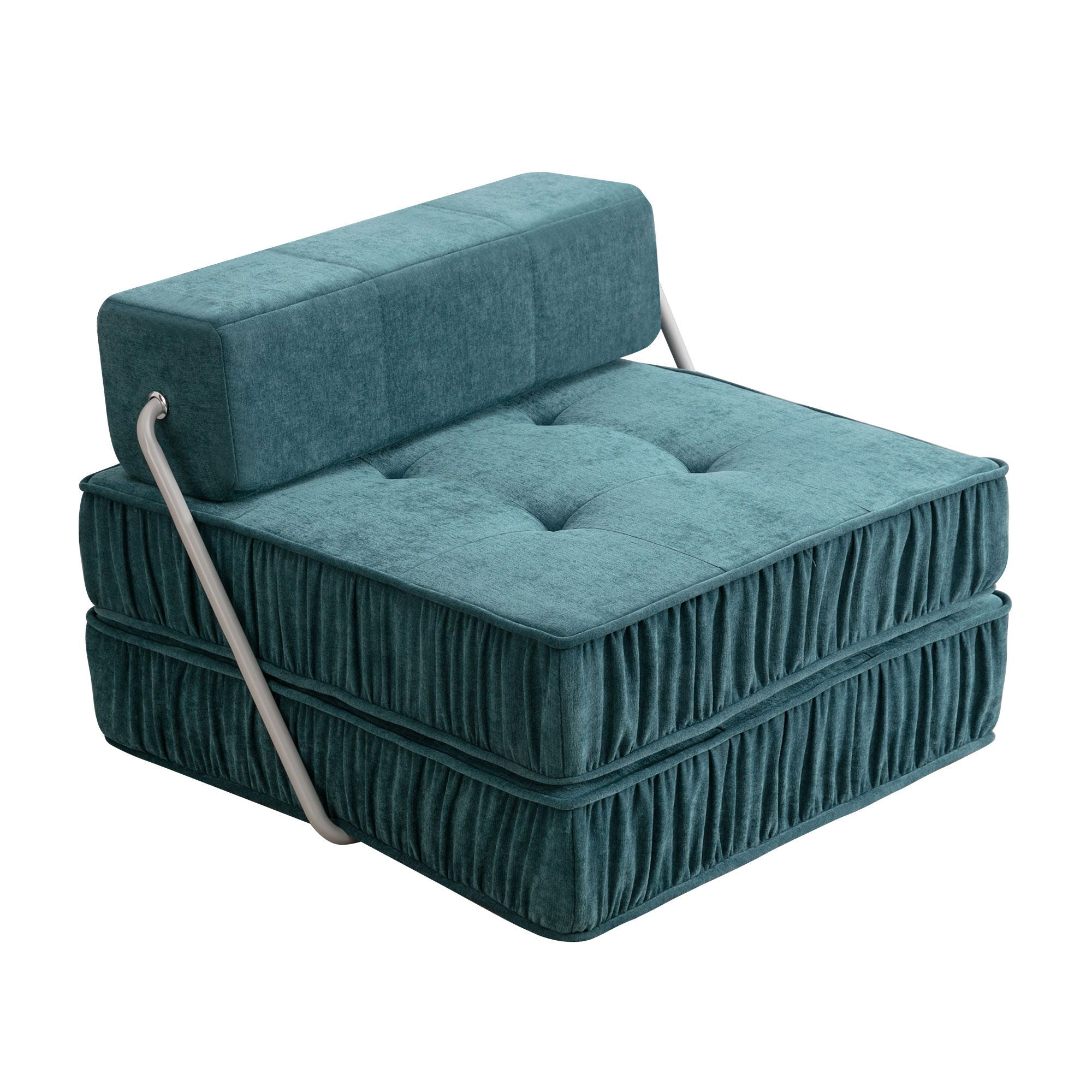 Folding Sofa With Removable Back Cushion, Convertible Futon Sleeper Chair