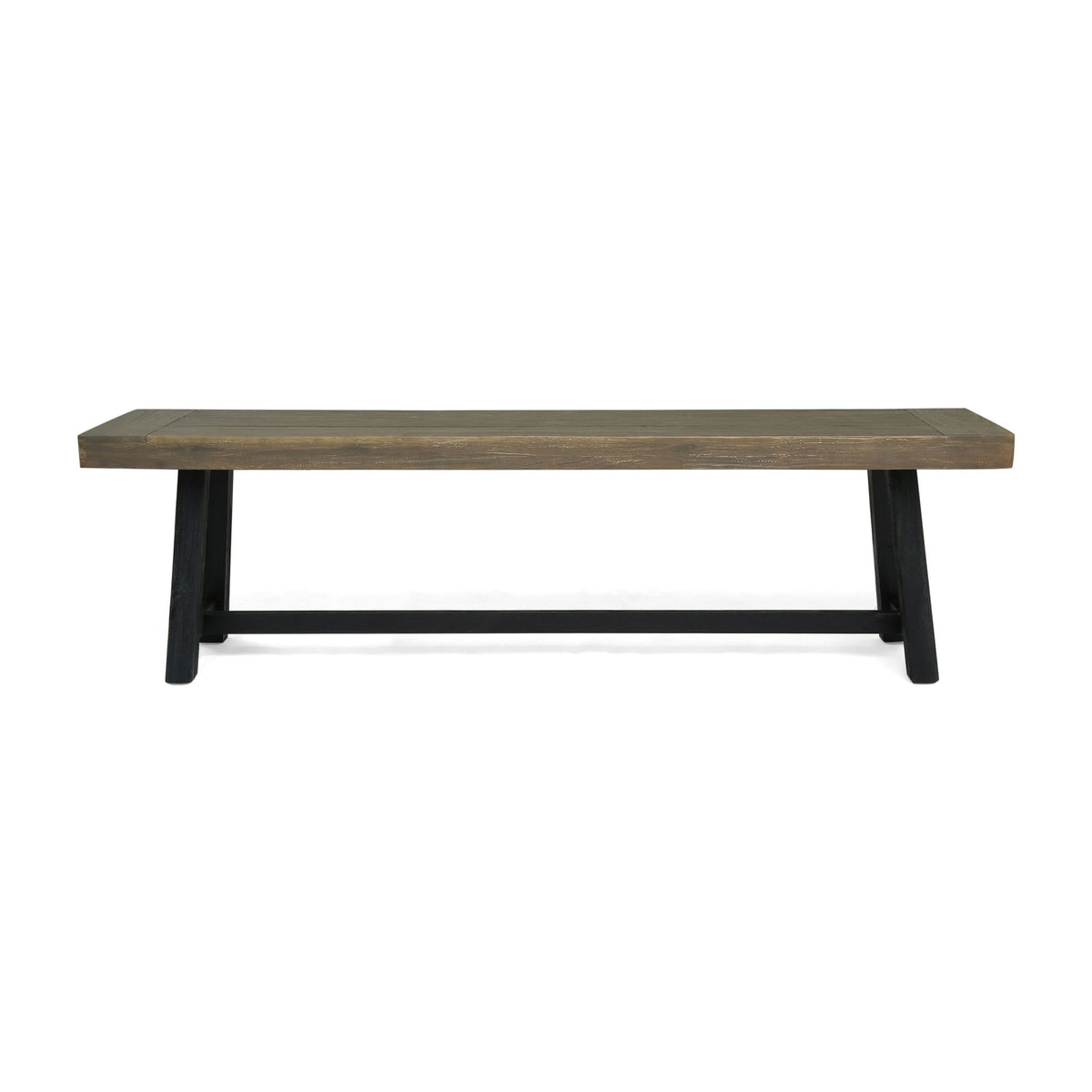 Cloud - Outdoor Bench With Acacia Wood Frame And Slat Panel Design