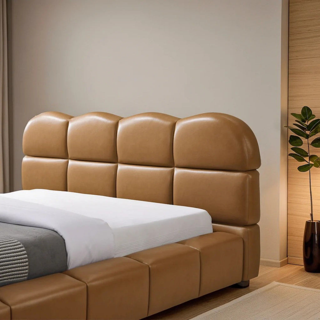 Roswell - Queen Size Platform Bed - Tan