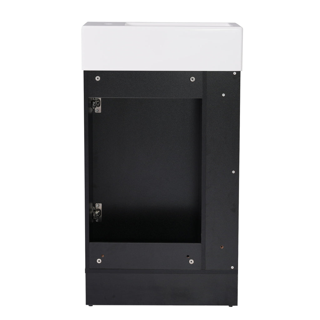 Modern Bathroom Vanity With Sink And 2 Tier Shelf