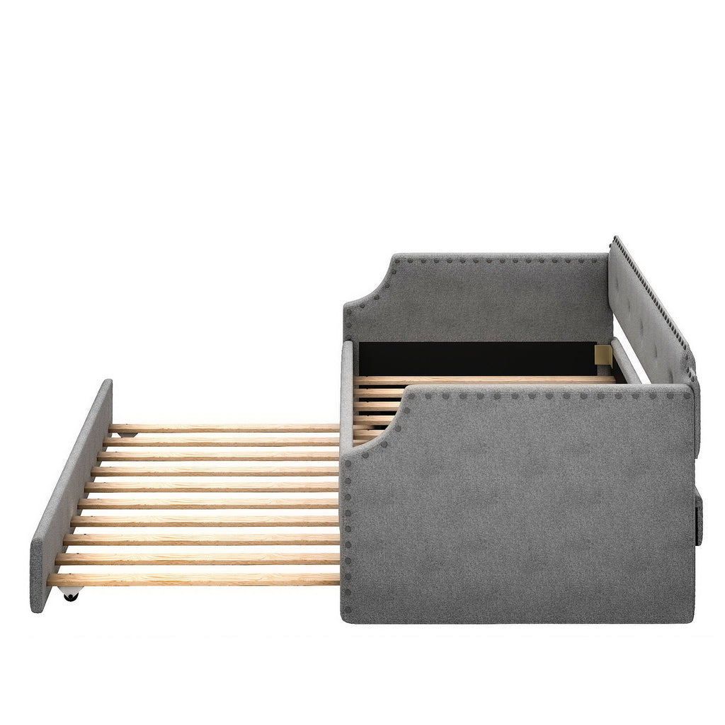 Upholstered Daybed With Trundle