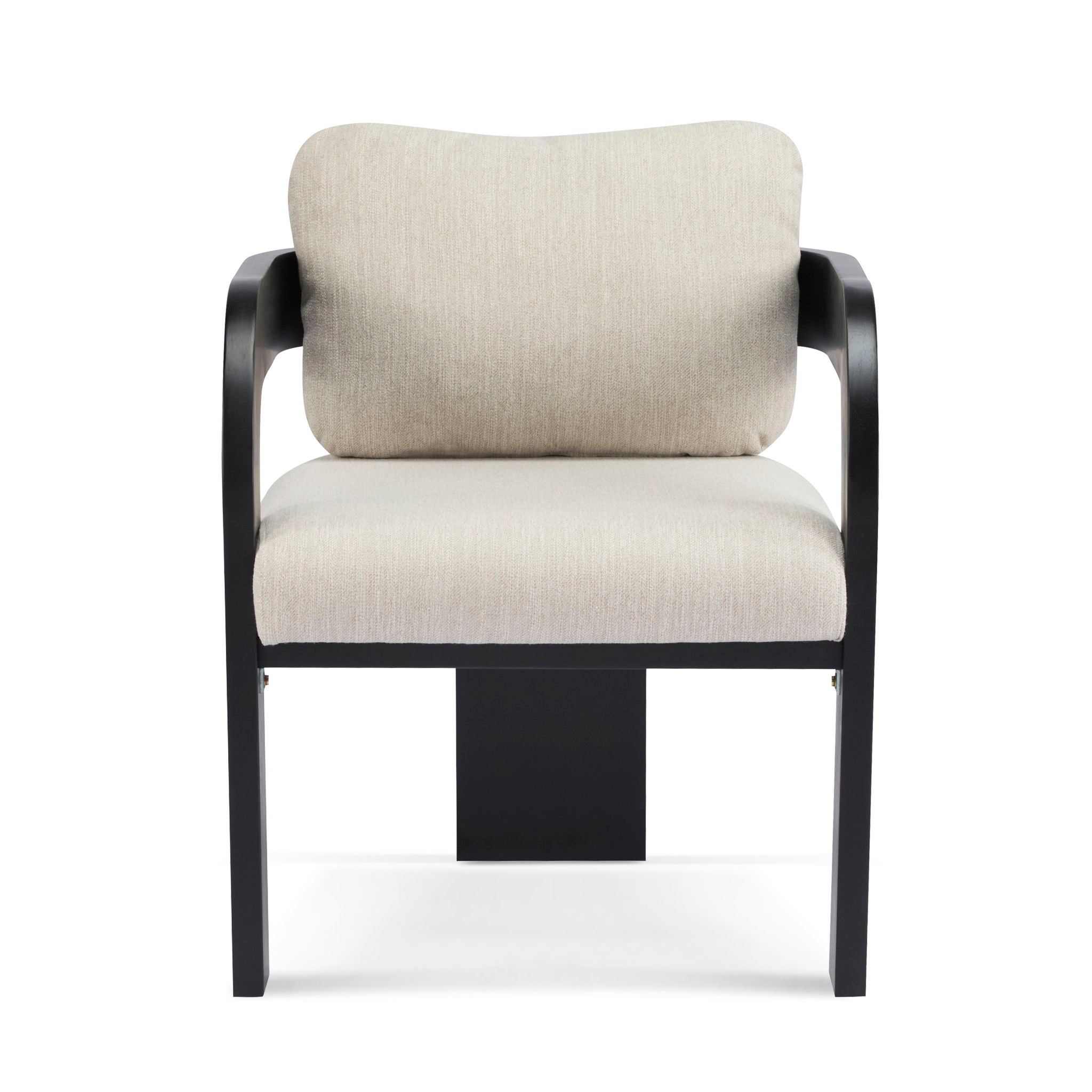 Dining Chairs & Pillow Back (Set of 2) - Beige / Black
