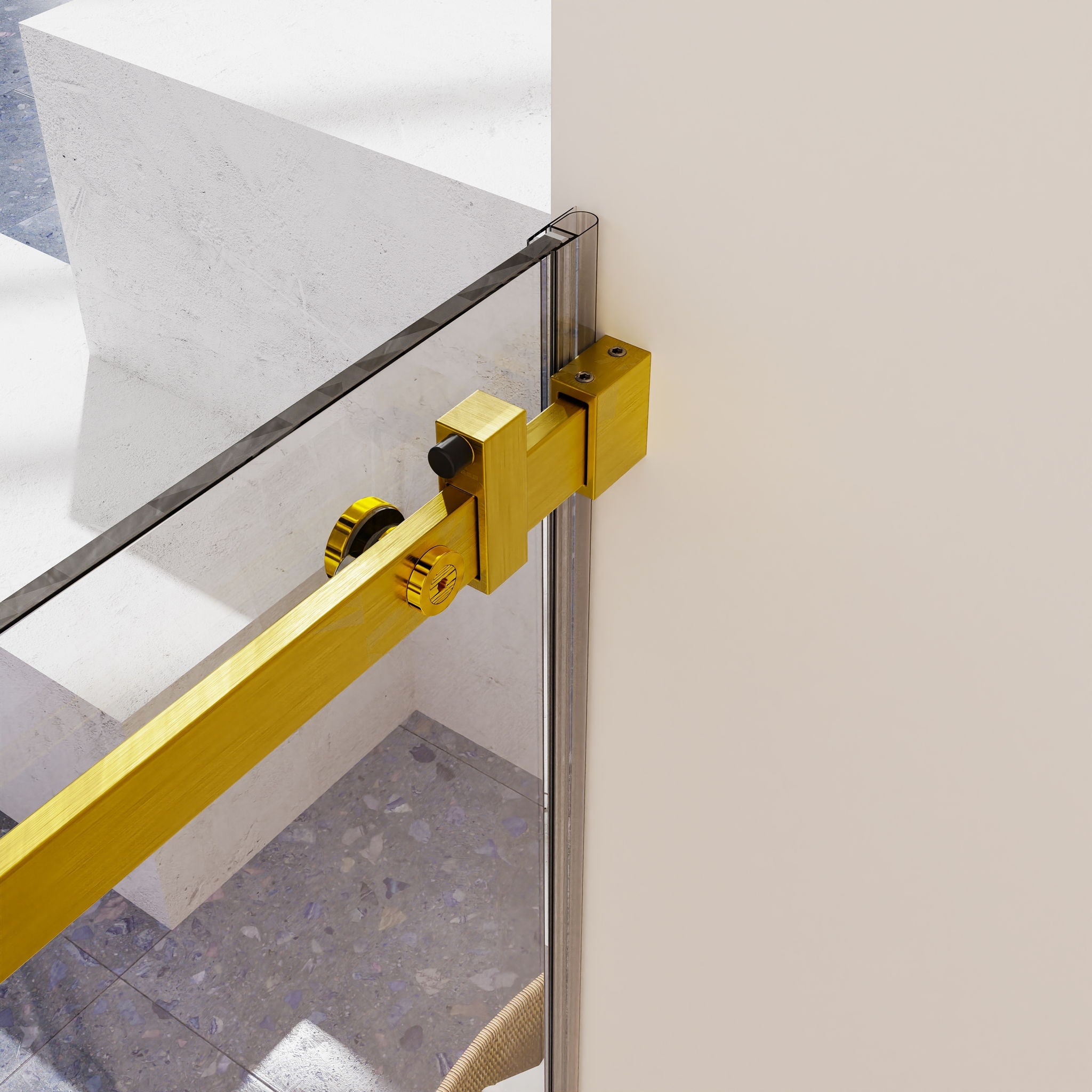 Frameless Single Sliding Shower Door, Sgcc Tempered Glass, Reversible