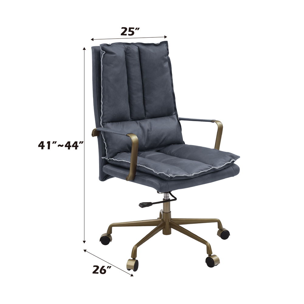 Tinzud - Office Chair - Gray Leather