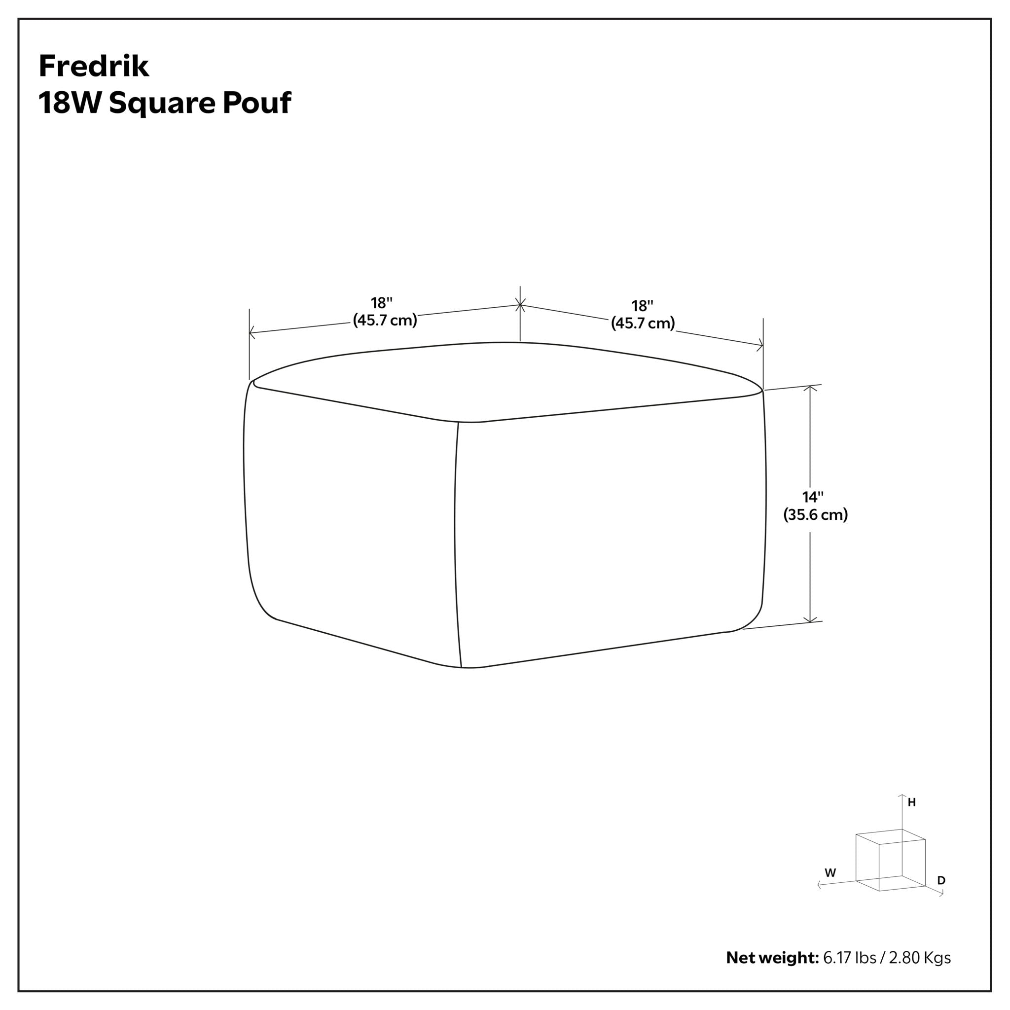 Fredrik - Handcrafted Square Pouf