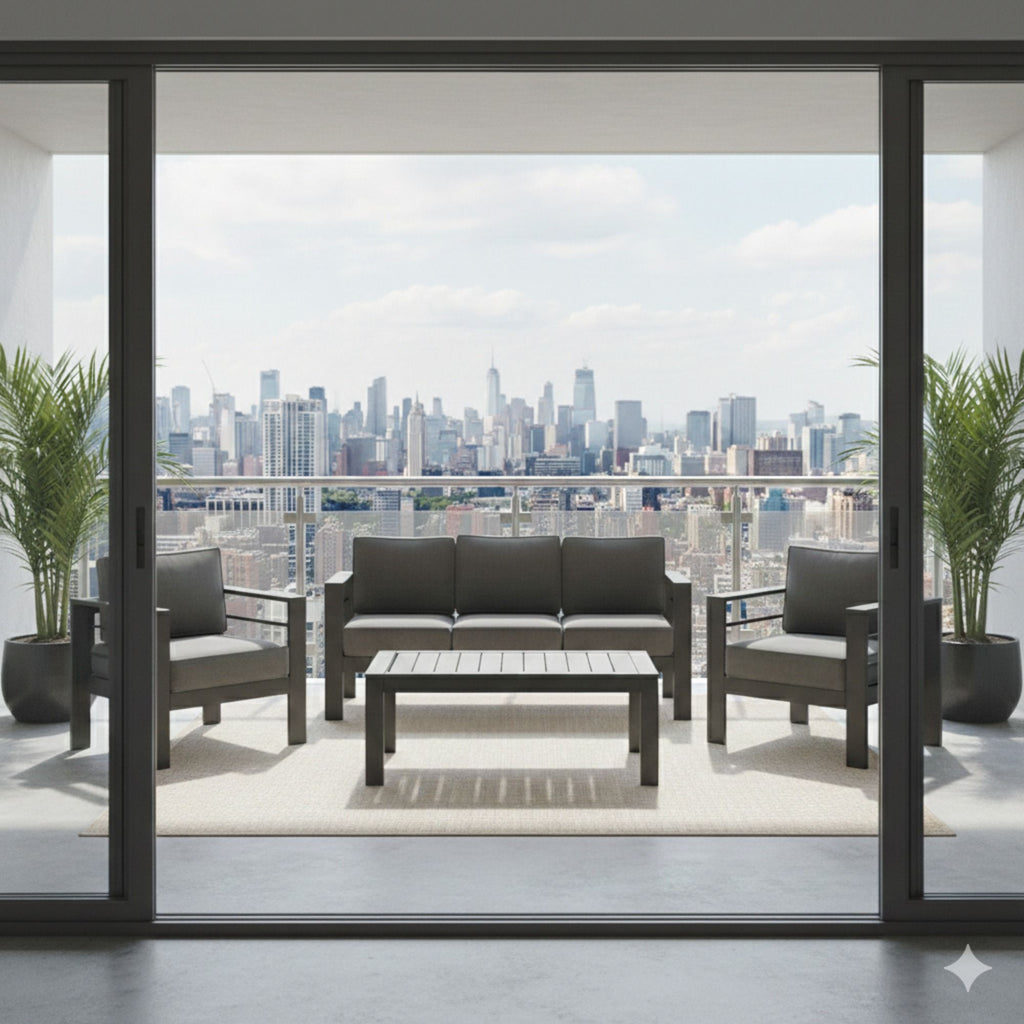 Outdoor Patio Set All-Weather With Thick Cushions