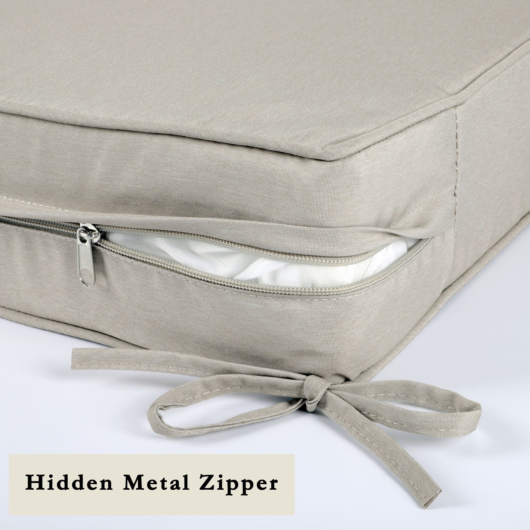 Outdoor Deep Seat Cushions For Patio Furniture Waterproof Set - Beige