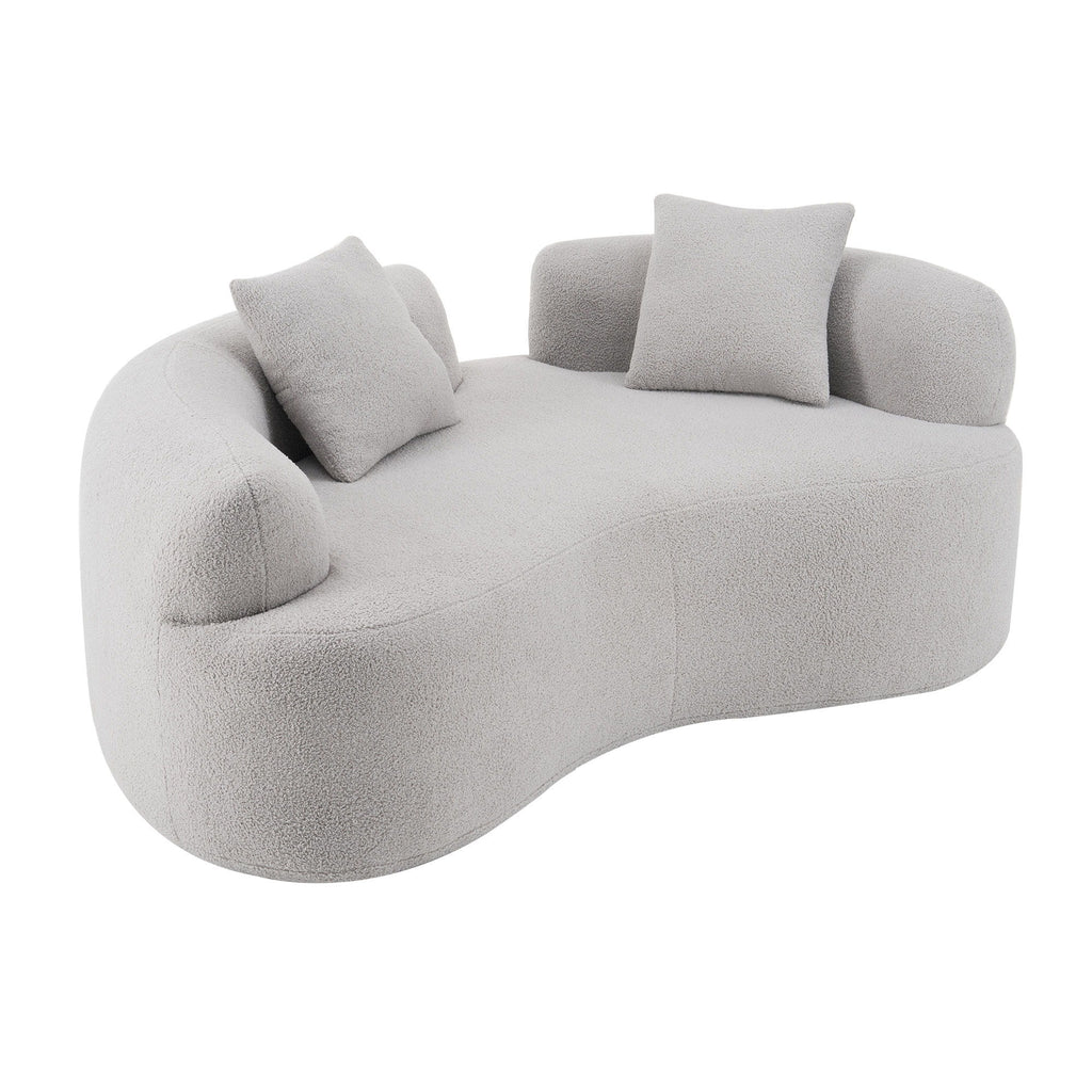 Modern Curved Loveseat