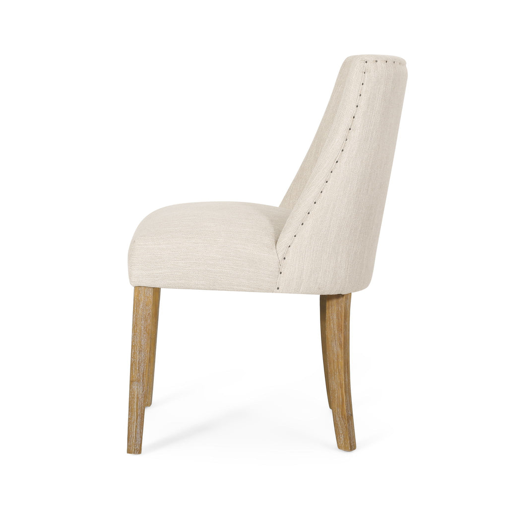 Classic Fabric Dining Chair (Set of 2) - Beige