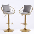 Unique Design Bar Chair, 360 Degree Rotation, Adjustable Height, Suitable For Dining Room And Bar