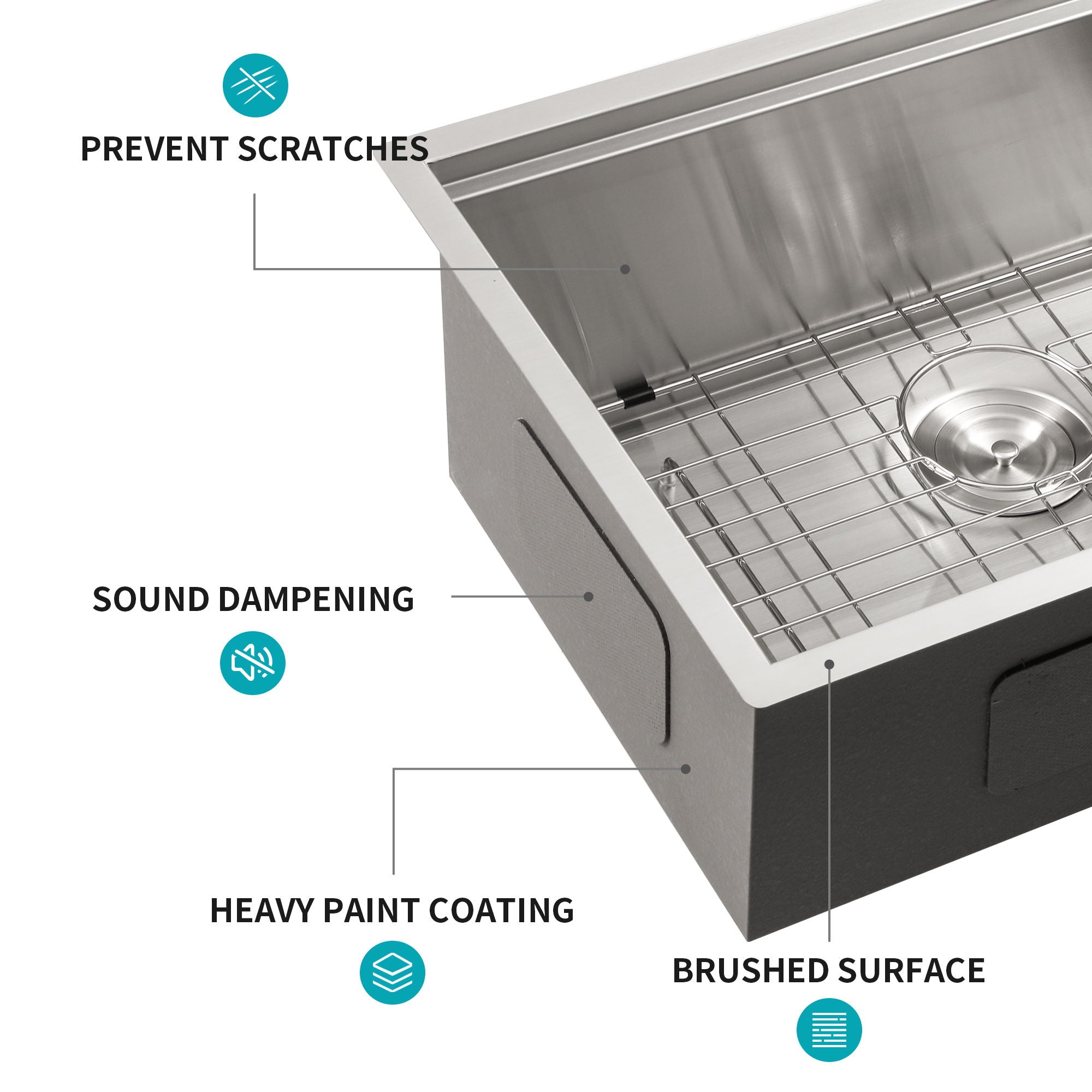 Laundry Workstation Undermount Utility Sink, Deep Single Bowl