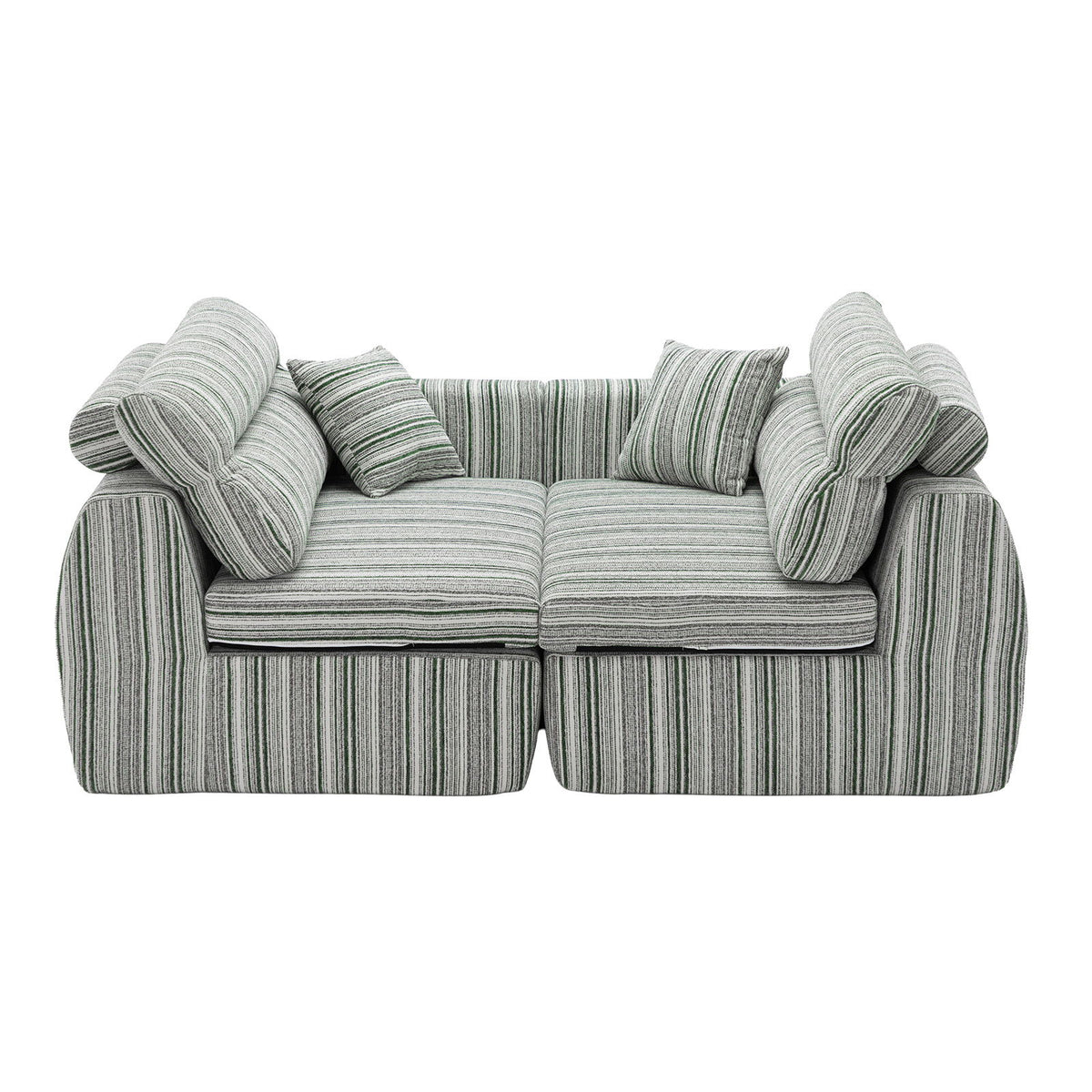 3 Seater, Couch With Throw Pillows For Living Room