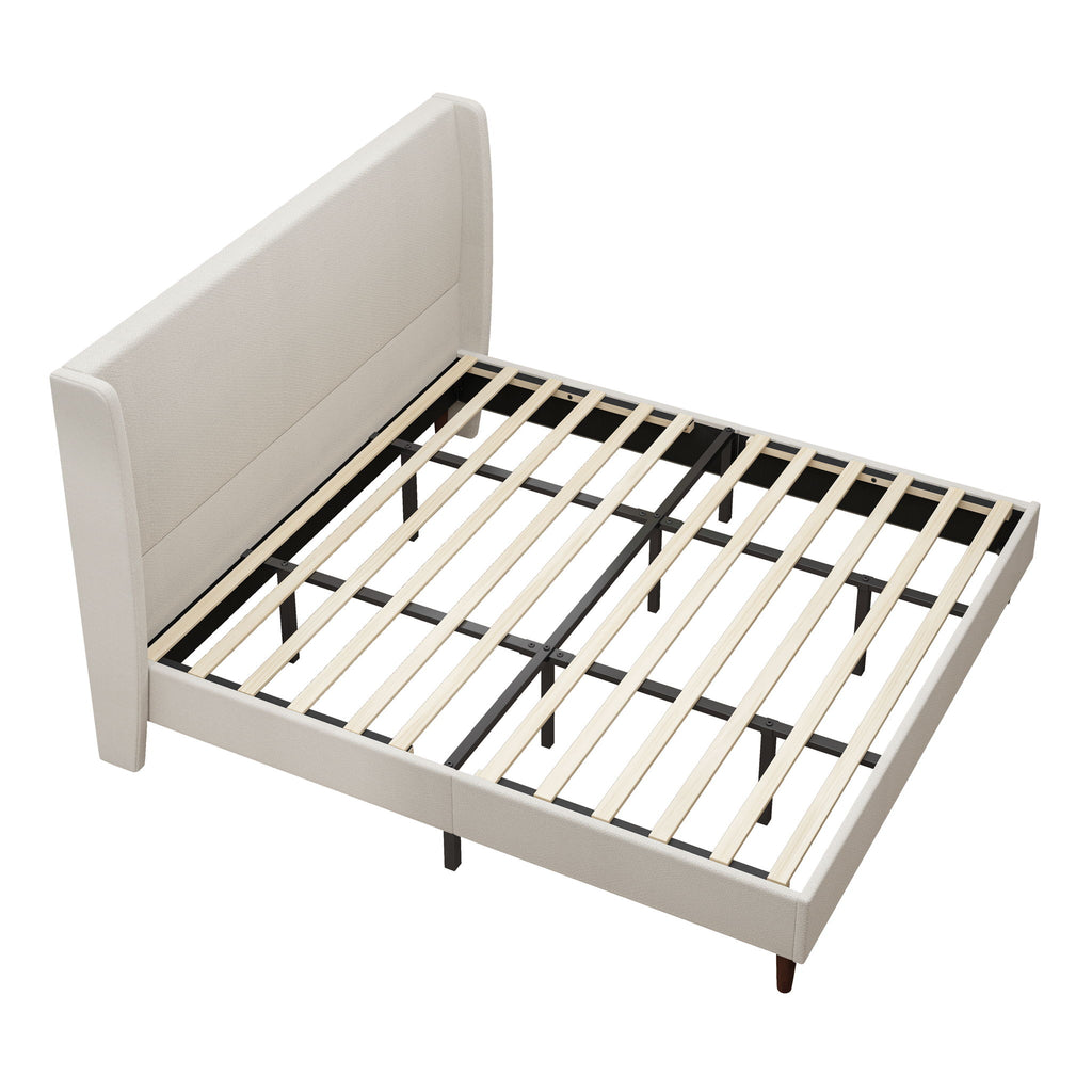Upholstered Bed & High Headboard Design