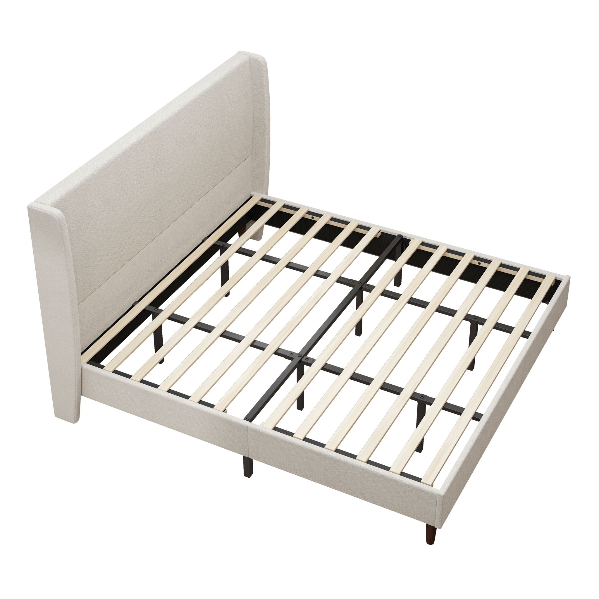 Upholstered Bed & High Headboard Design