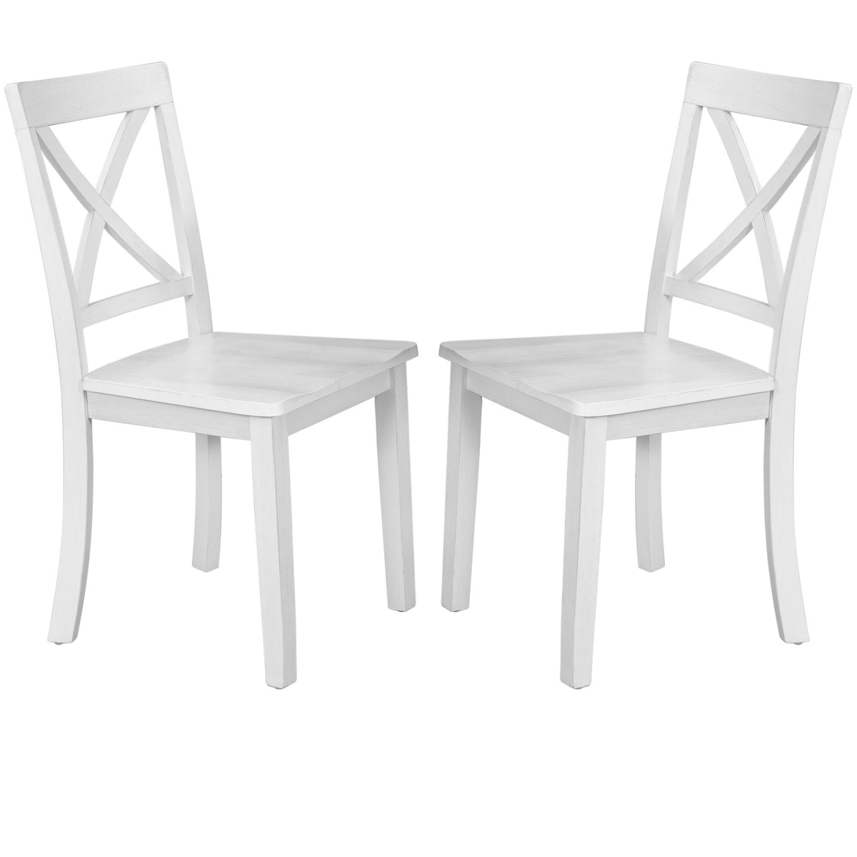 5 Pieces Dining Table And Chairs Set For 4 Persons, Kitchen Room Solid Wood Table With 4 Chairs