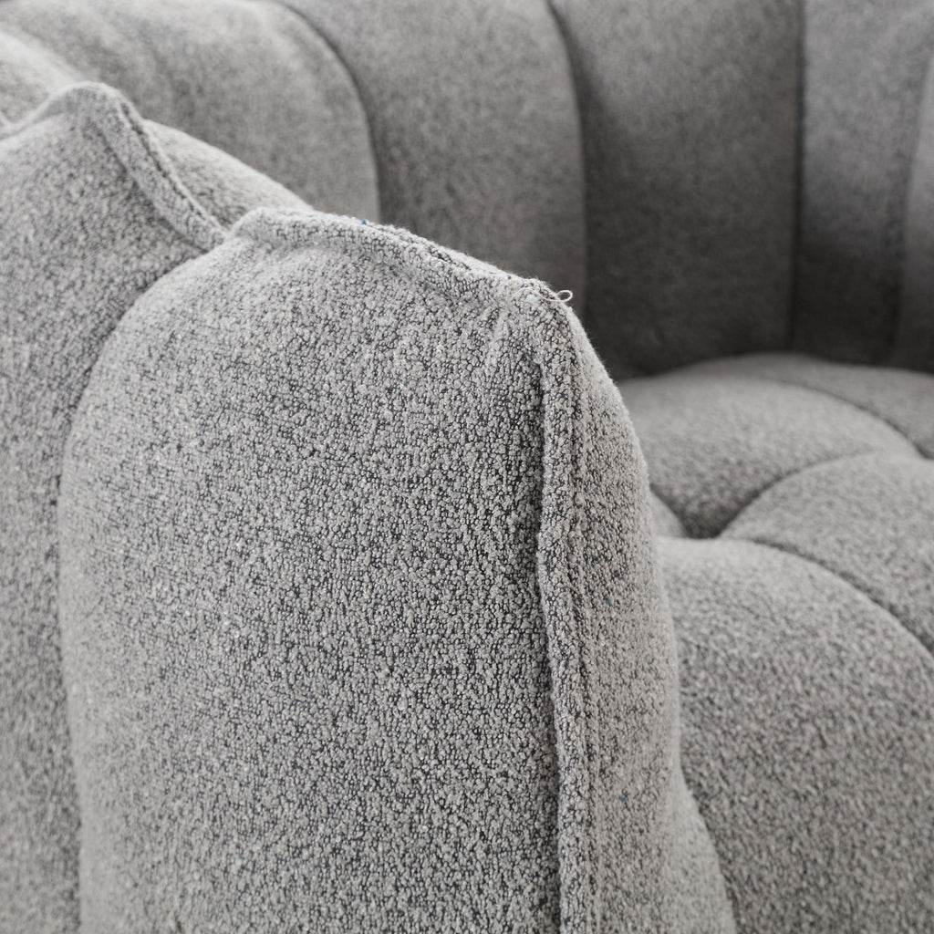 Soft Bean Bag Chair With High Resilient Foam (Chips) - Gray