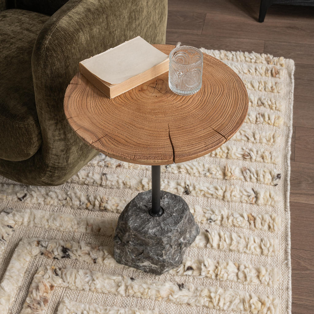 Linden - End Table - Natural / Black